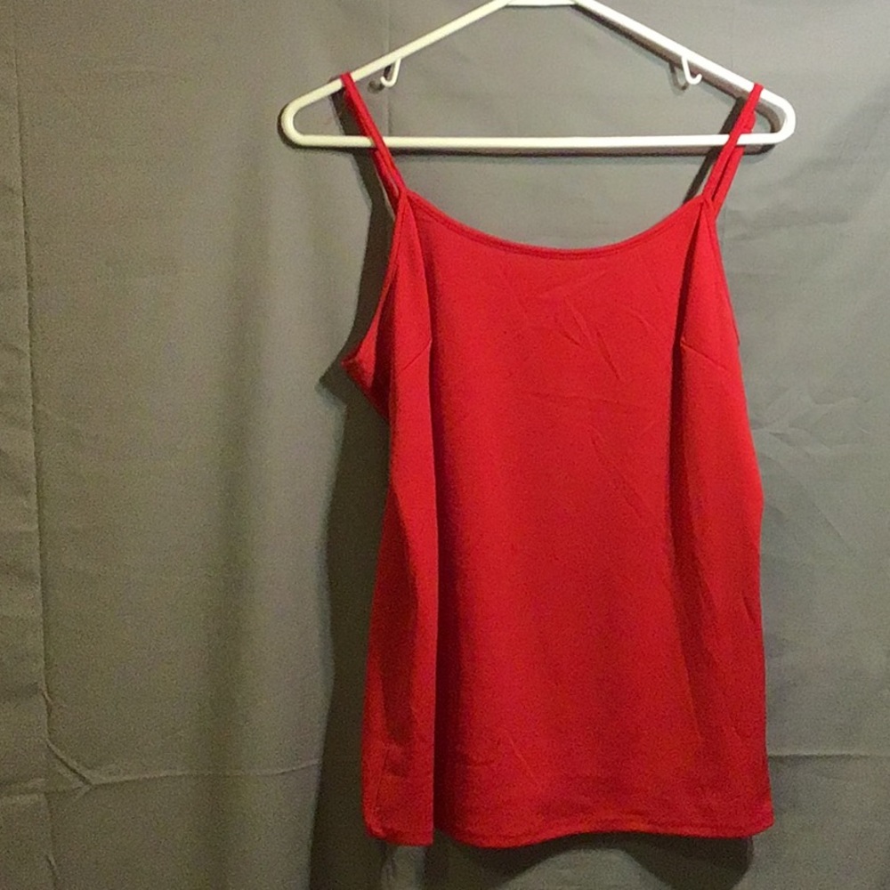 RED camisole - w/adjustable straps,  RED
